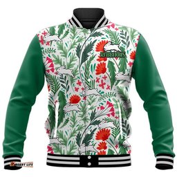 Rabbitohs Poppy Flowers Field Baseball Jacket