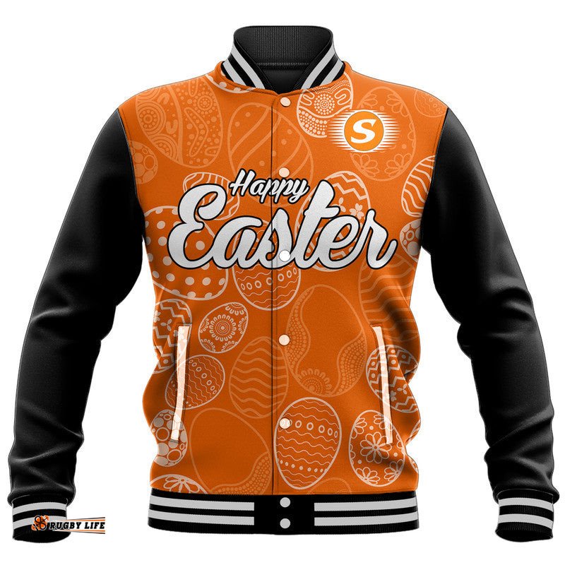 Custom Personalised Perth Scorchers Cricket Happy Easter Day Baseball Jacket Simple Style