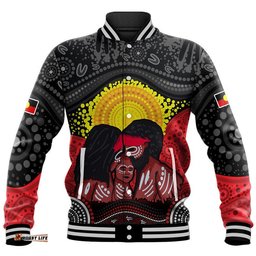 Custom Personalised Australia Indigenous Aboriginal Family Baseball Jacket