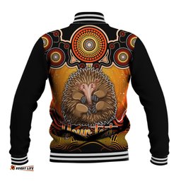 Personalised Australia Virgo Echidna Zodiac Baseball Jacket Auz Astrology Aboriginal - Red