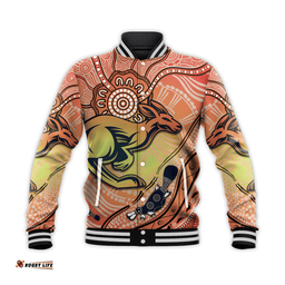 Kangaroos Indigenous Baseball Jacket Beautiful Life