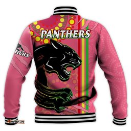 Panthers Rugby Baseball Jacket The Mountain Men Aboriginal Art Dynamic Pink Version