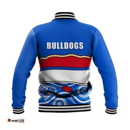 Western Bulldogs Aboriginal Football Baseball Jacket Simple Style