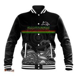 Custom Panthers Rugby Baseball Jacket The Starry Night Indigenous