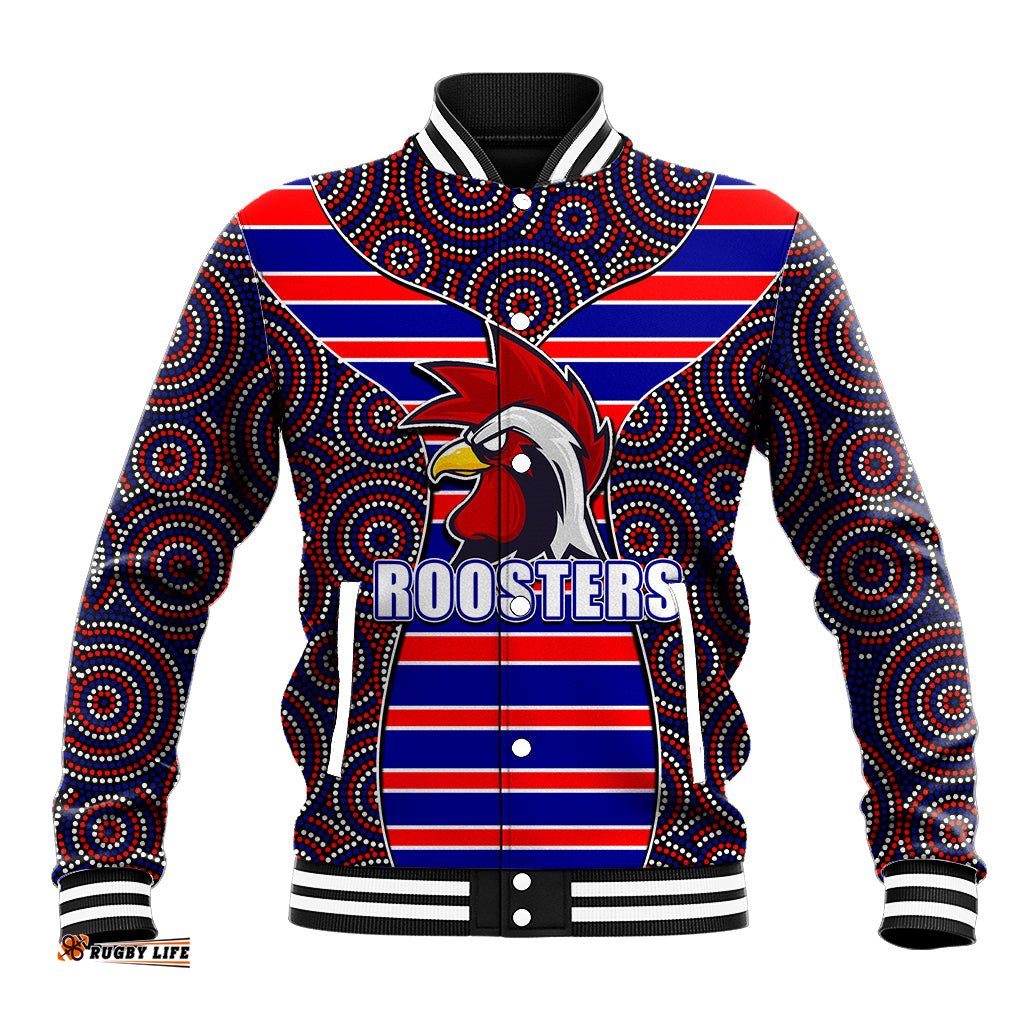 NRL - Rooster Baseball Jacket Mix Dot Aboriginal