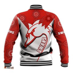 Sydney Football Baseball Jacket Swans 1874 Dot Painting Artsy
