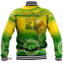 Custom Personalised Australia Soccer Socceroos Go Champions Baseball Jacket