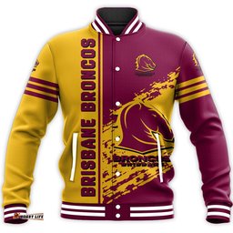 Brisbane Broncos Baseball Jacket Quarter Style - NRL