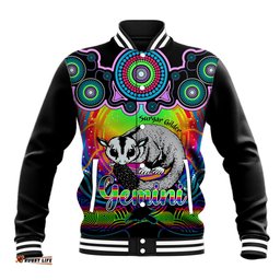 Personalised Australia Gemini Sugar Gilder Zodiac Baseball Jacket Auz Astrology Aboriginal - Rainbow