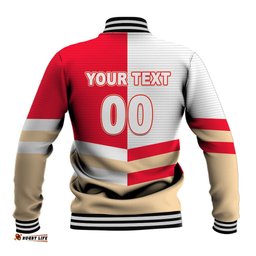 Custom Text And Number NRL Dolphins Baseball Jacket Mix Jersey