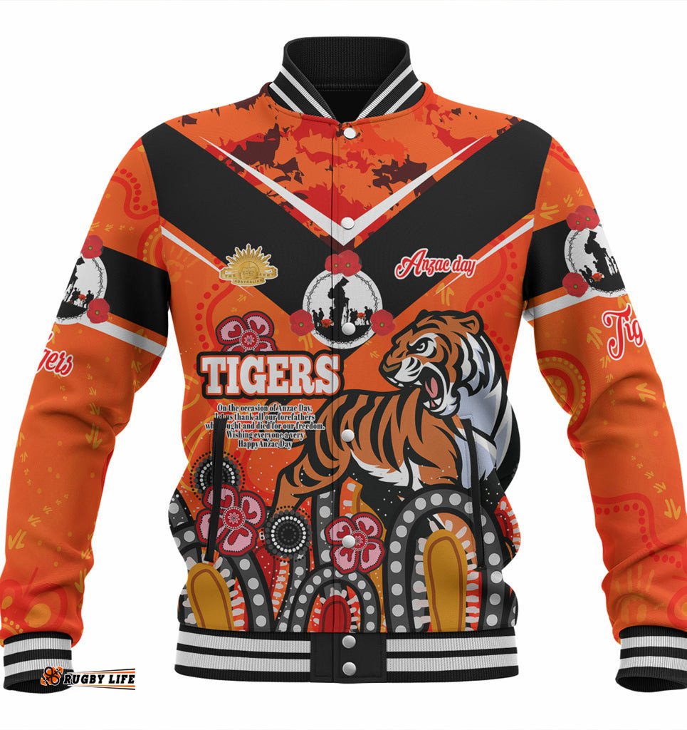 Australia South Western of Sydney Anzac Day Custom Baseball Jacket - South Western of Sydney Anzac Quotes Jacket