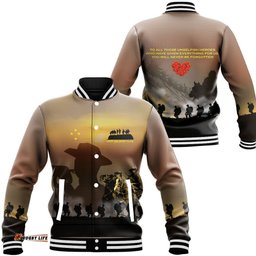 Vibe Hoodie Clothing - Anzac Day Keep The Spirit Alive Baseball Jacket