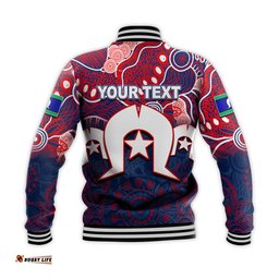 Custom Personalised Roosters Torres Strait Islanders Mix Aboriginal Baseball Jacket