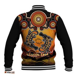 Personalised Australia Pisces Platypus Zodiac Baseball Jacket Auz Astrology Aboriginal - Red