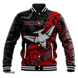 Custom Text and Number Bombers Football Baseball Jacket Essendon Aboriginal