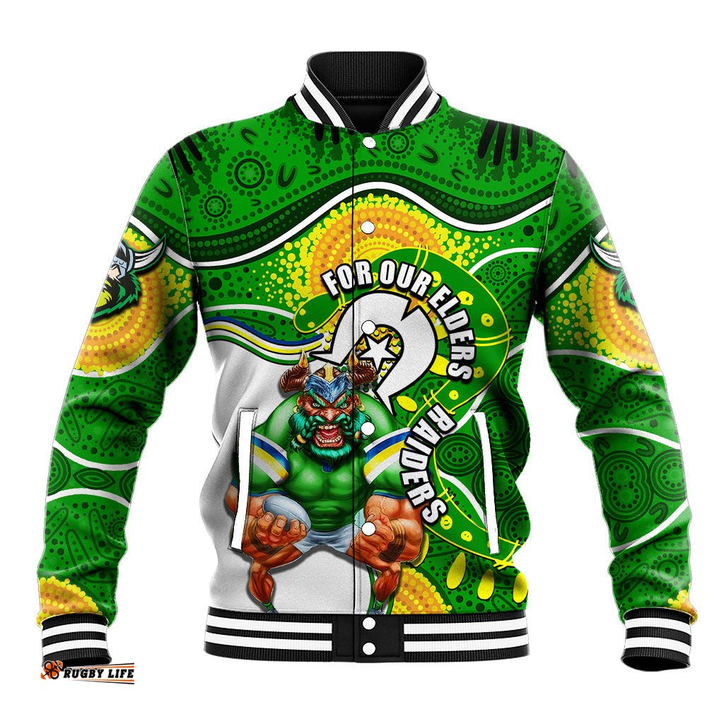 Raiders Mascot NRL Baseball Jacket NAIDOC