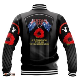 Vibe Hoodie Clothing - Anzac Remembrance Day Lest We Forget Baseball Jacket