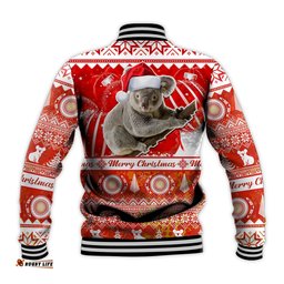 Australia Baseball Jacket Koala Aboriginal Painting Merry Christmas
