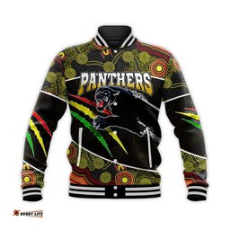 Custom Personalised Panthers Rugby Baseball Jacket Aboriginal Basic Style