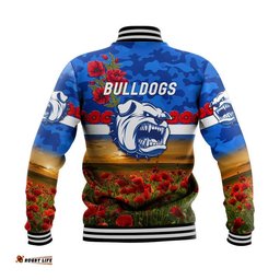 Western Bulldogs ANZAC Baseball Jacket Poppy Vibes