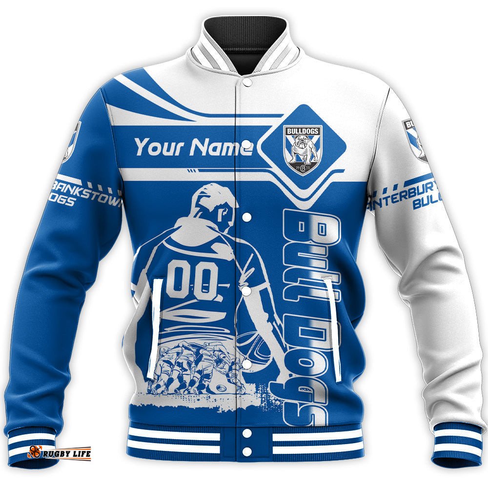 Canterbury-Bankstown Bulldogs Baseball Jacket Personalized Pentagon Style- NRL