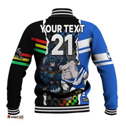 Custom NRL Combine Bulldogs and Panthers Baseball Jacket