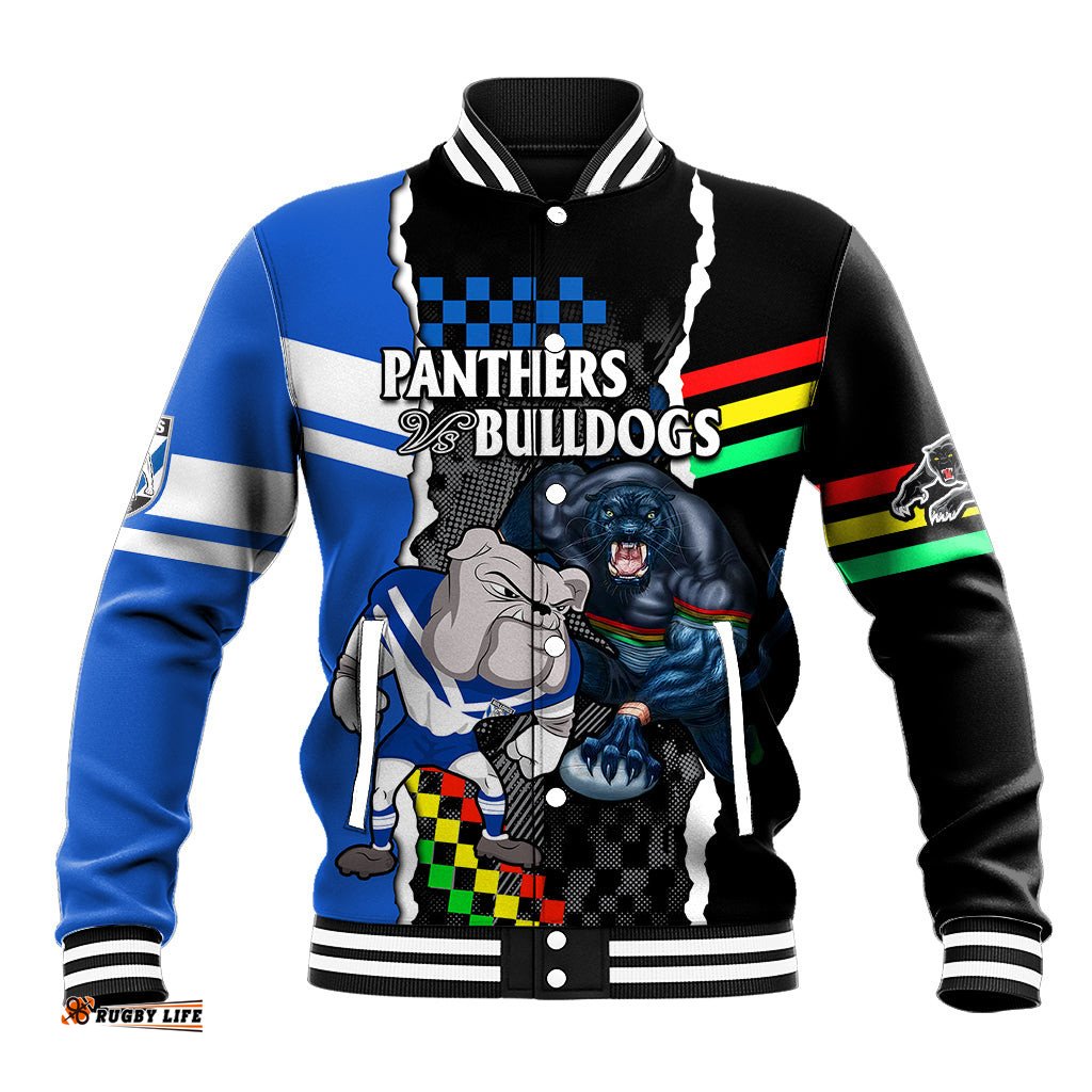 Custom NRL Combine Bulldogs and Panthers Baseball Jacket