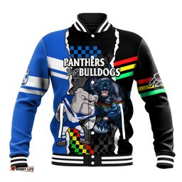 Custom NRL Combine Bulldogs and Panthers Baseball Jacket