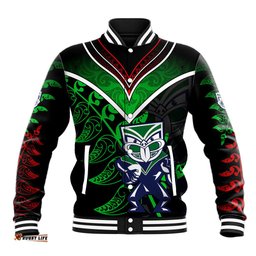 New Zealand Rugby Silver Fern Baseball Jacket The Maori Warriors
