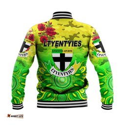Ltyentye Apurte ANZAC Baseball Jacket Indigenous Vibes - Ltyentyies