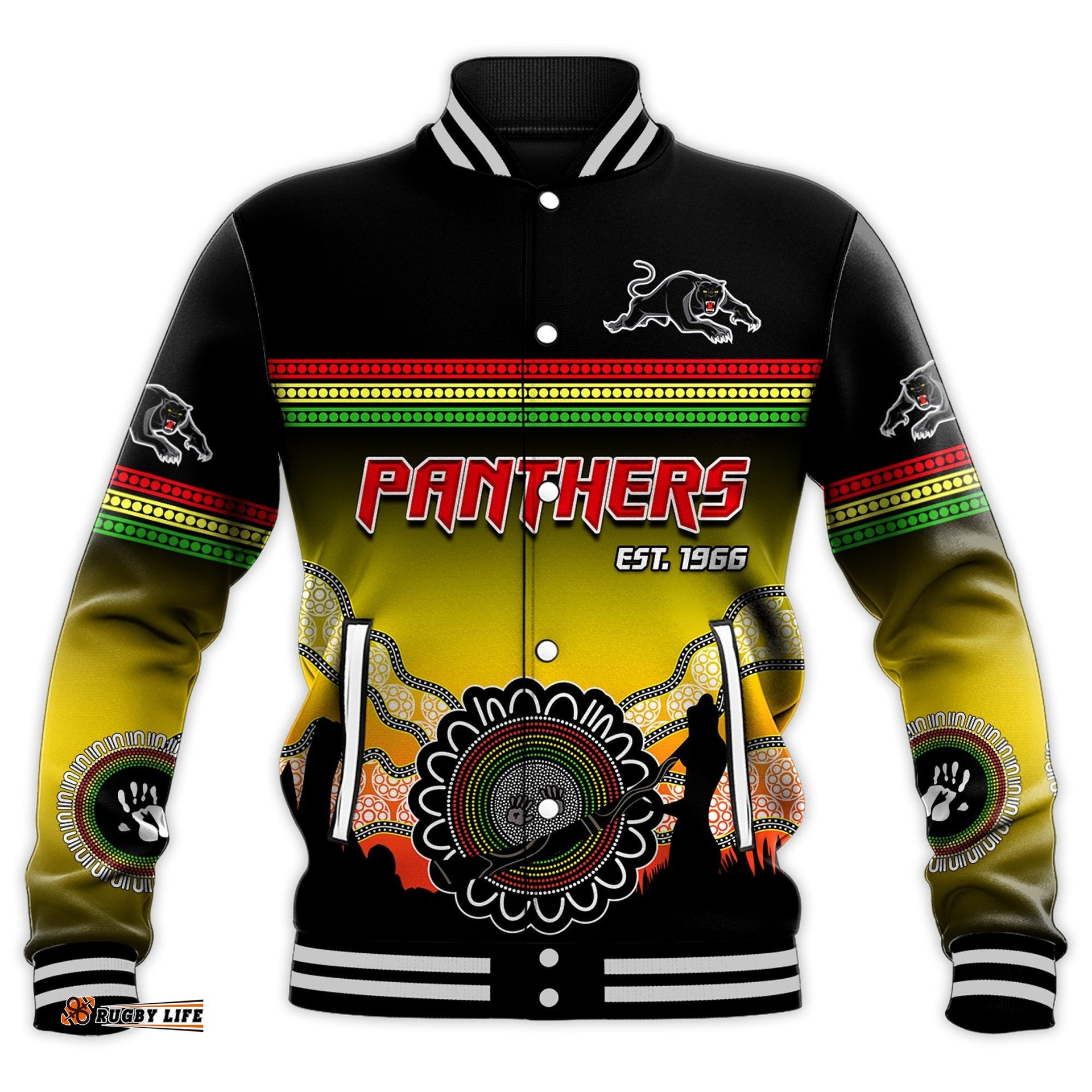 Panthers Baseball Jacket Go The Mighty Penrith Aboriginal