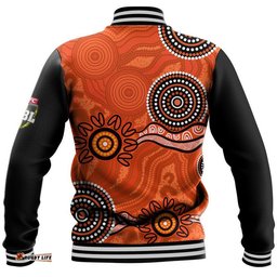 Perth Scorchers Cricket Dots Baseball Jacket