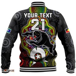 Custom Personalised Panthers Rugby NAIDOC Week Baseball Jacket Indigenous