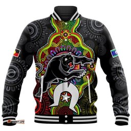 Custom Personalised Panthers Rugby NAIDOC Week Baseball Jacket Indigenous