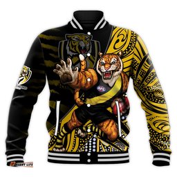 Custom Text and Number Richmond Football Baseball Jacket Aboriginal Go The Tigers Mascot