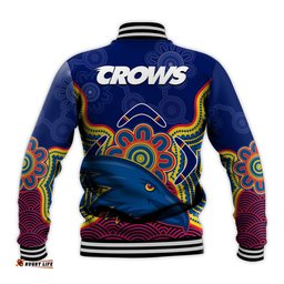 Adelaide Football Baseball Jacket Crows Aboriginal Art