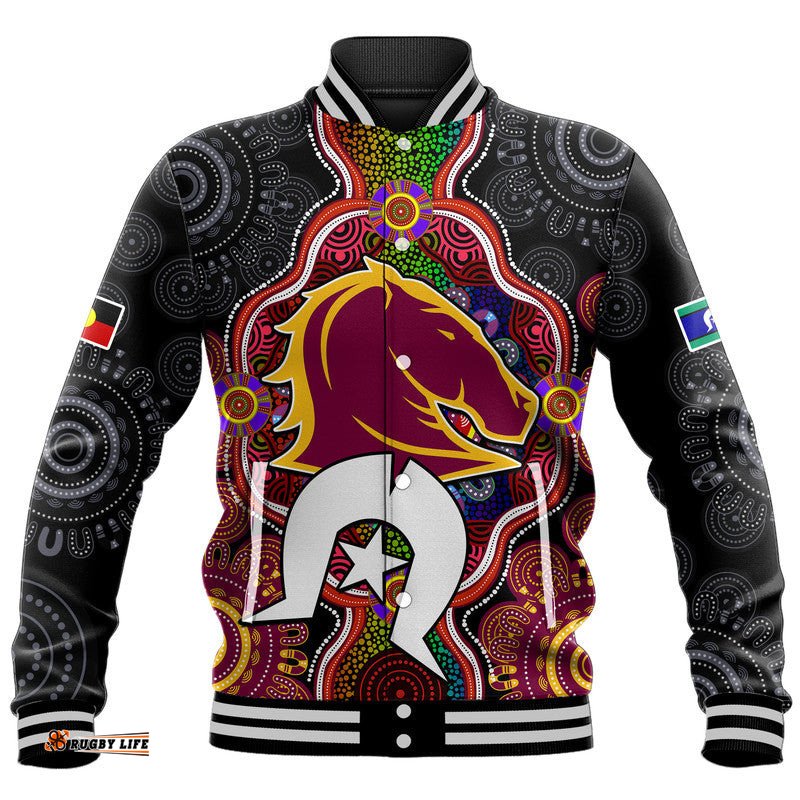 Custom Personalised Broncos Rugby NAIDOC Week Baseball Jacket Indigenous