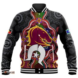 Custom Personalised Broncos Rugby NAIDOC Week Baseball Jacket Indigenous