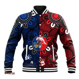 NRL Dolphins Combine Cowboys Rugby Baseball Jacket Indigenous Aboriginal Style