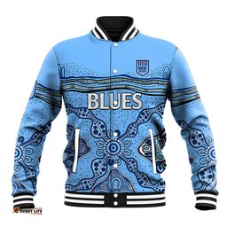 NSW Blues Rugby Baseball Jacket New South Wales Aboriginal Origin
