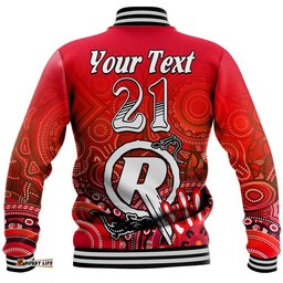 Custom Personalised Melbourne Renegades Champions Baseball Jacket Lizard Indigenous Aboriginal