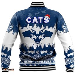 Geelong Cats Unique Winter Season Baseball Jacket Cats Merry Christmas