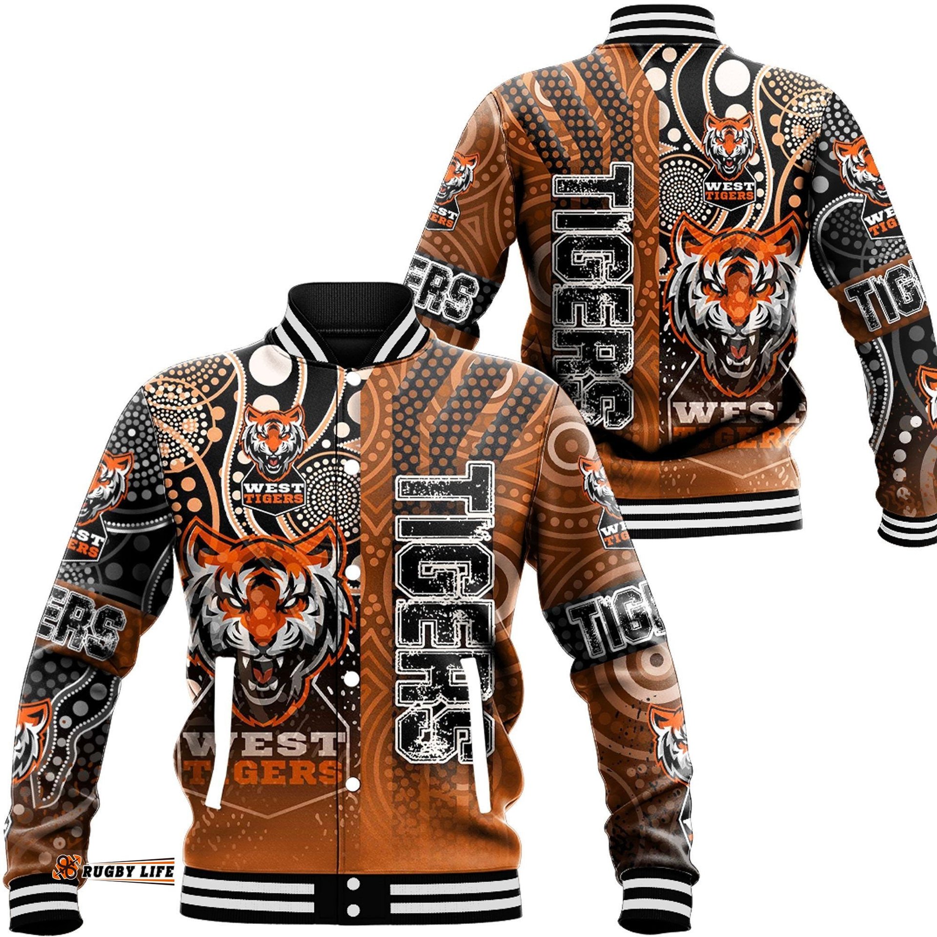 Vibe Hoodie Clothing - West Tigers Sporty Style Baseball Jackets