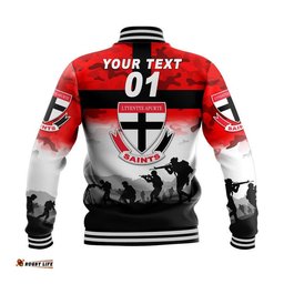Custom Personalised Ltyentye Apurte ANZAC Baseball Jacket Simple Style - Saints