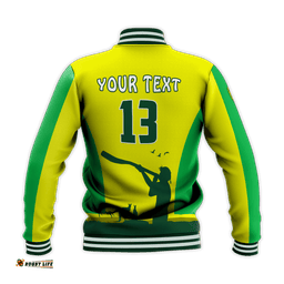 Custom Text and Number Cricket Australia Baseball Jacket Aboriginal My Life