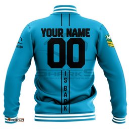 Cronulla-Sutherland Sharks Baseball Jacket Personalized Rugby For Fan - NRL