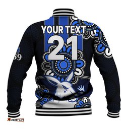 Custom Personalised AFL North Melbourne Kangaroos 1869 Aboriginal Baseball Jacket