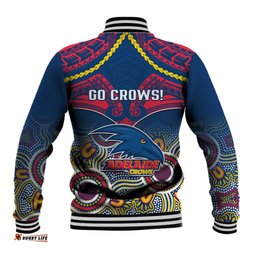 Adelaide Crows Football Baseball Jacket Aboriginal Mix Polynesian Pattern
