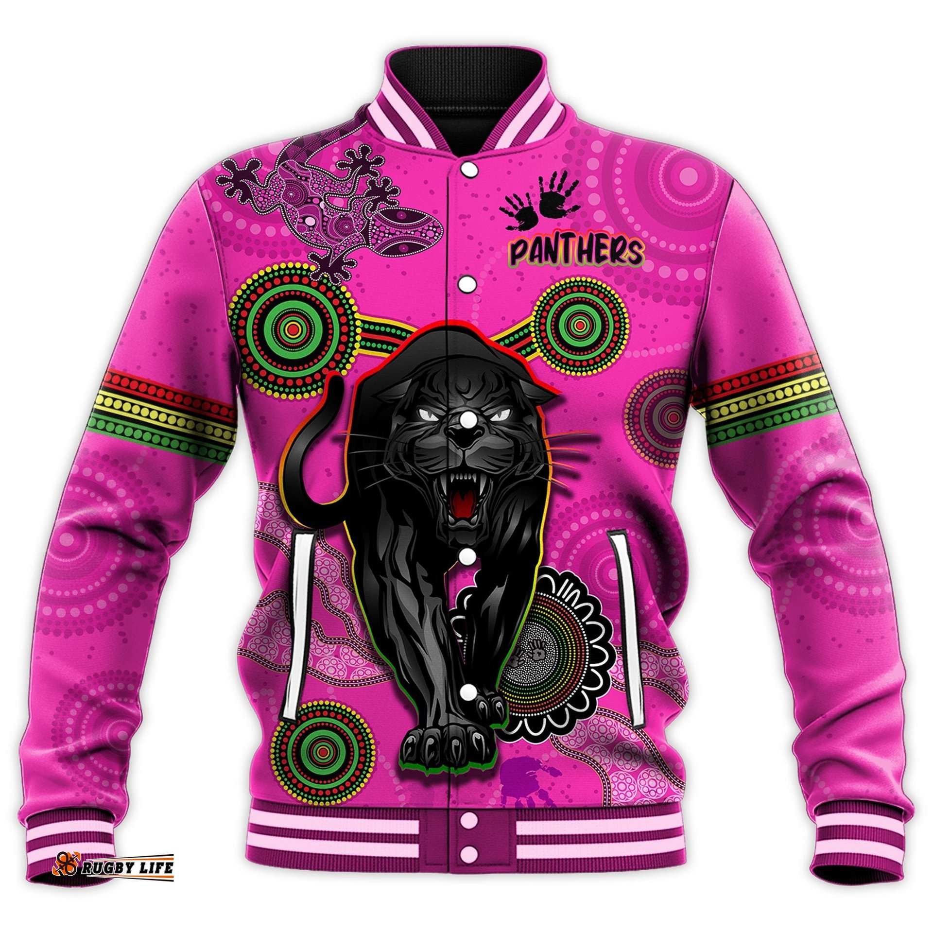 Panthers Baseball Jacket Aboriginal with Lizard