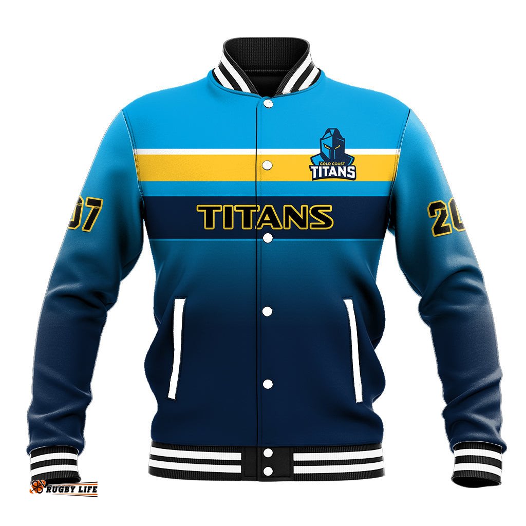 Personalised Titans Rugby Baseball Jacket Gold Coast 2007 Sporty Style